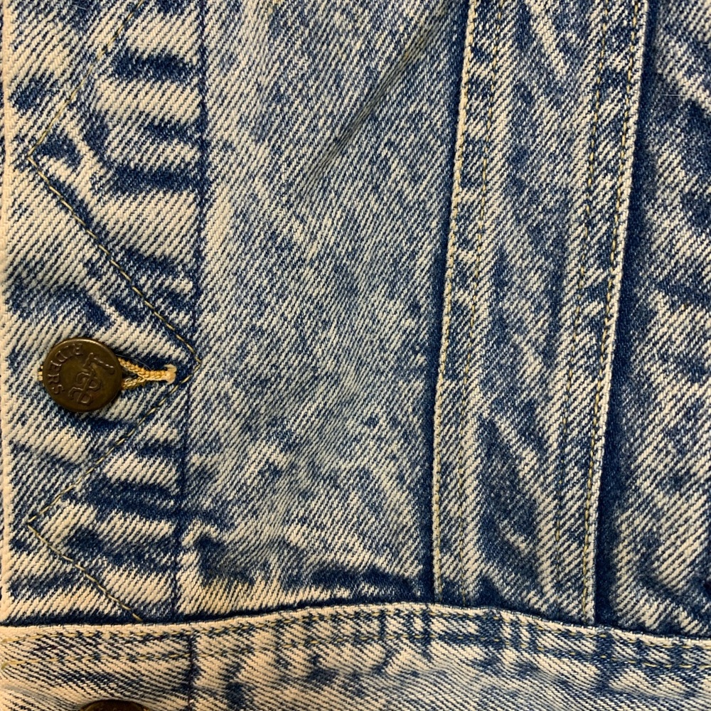 Vintage Lee Acid Wash Denim Jacket Size M USA - Picture 5 of 6